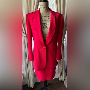 Ann Taylor Vibrant Red Single-Button Blazer